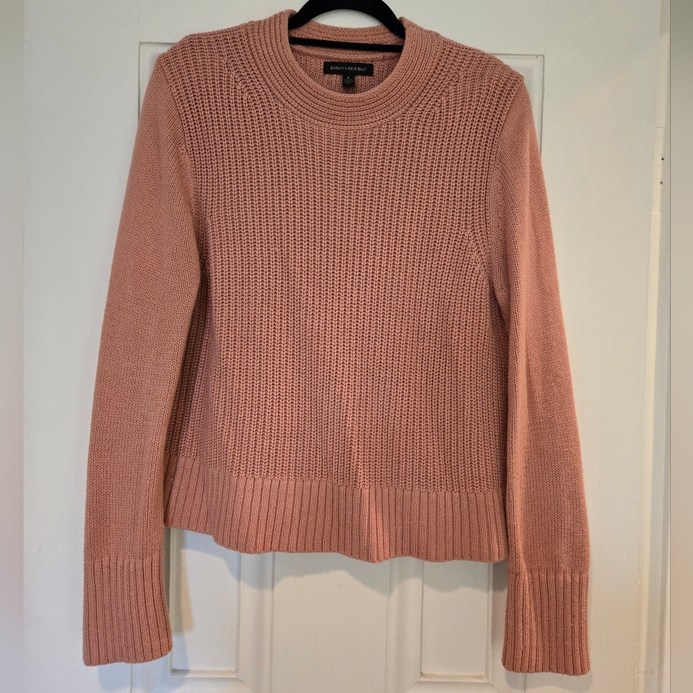 Banana Republic Pink Cable Knit Sweater